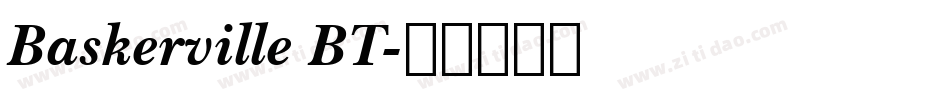 Baskerville BT字体转换